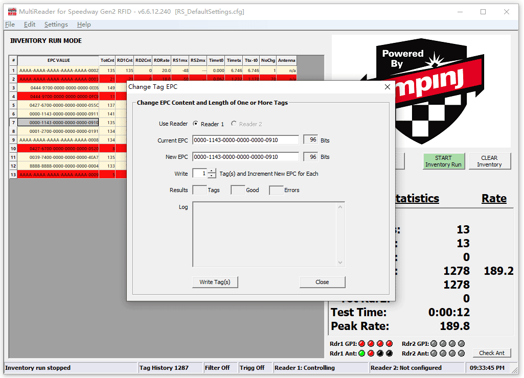 MultiReader修改RFID標簽內(nèi)容